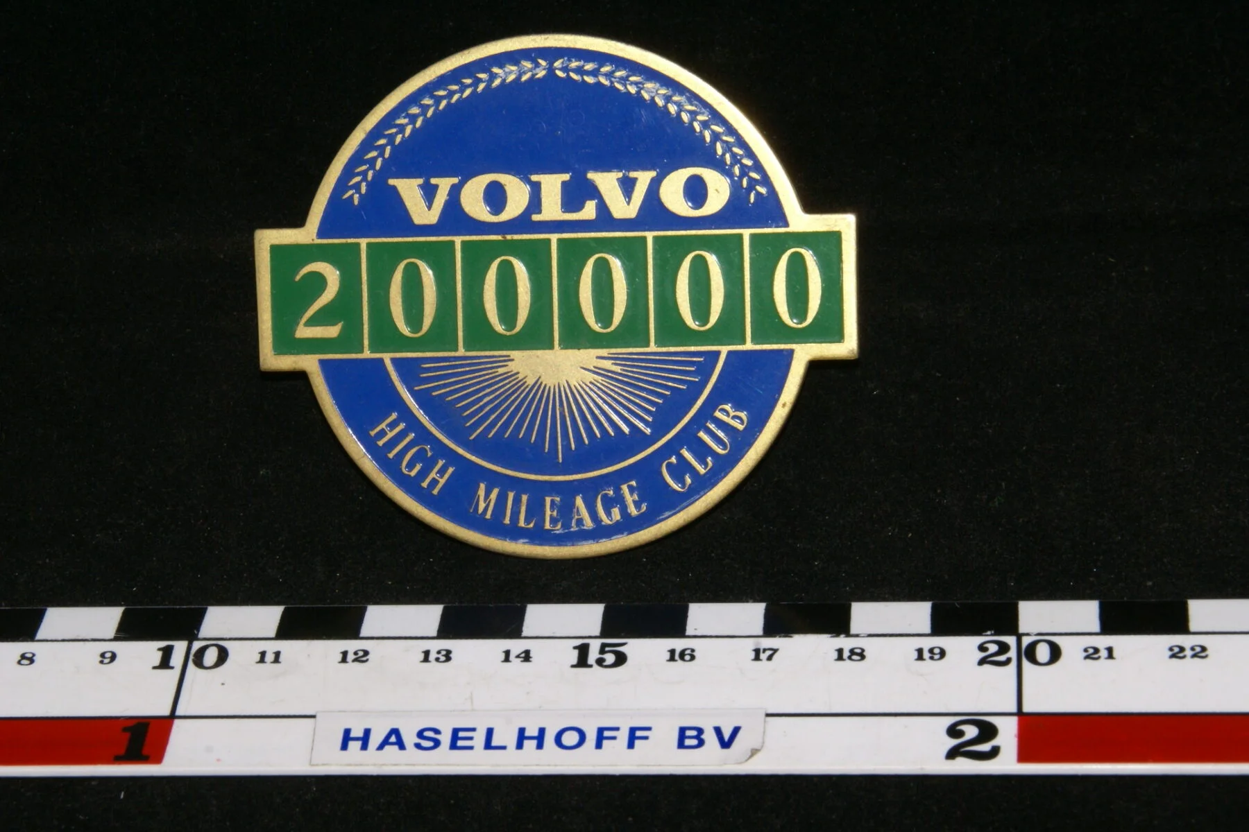 badge VOLVO 200000 HIGH MILEAGE CLUB 141100-0717-0