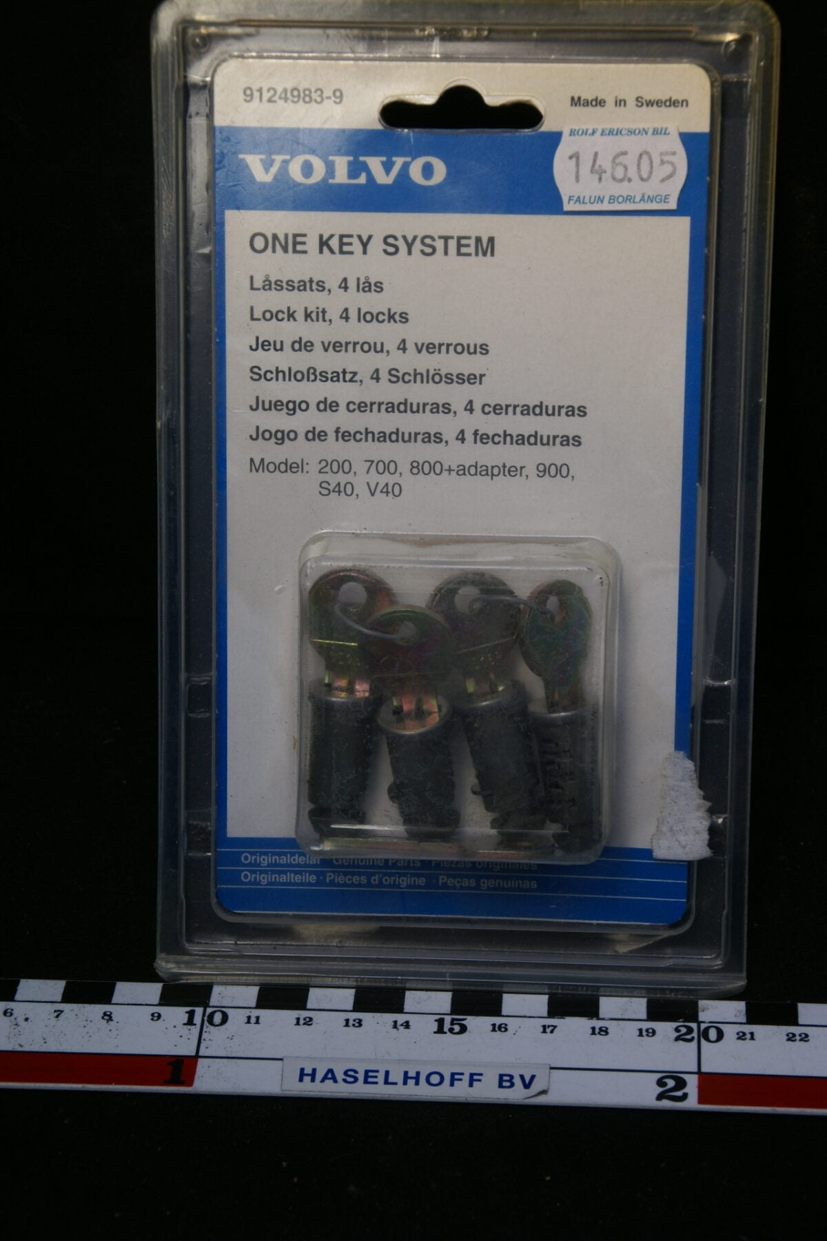 4 x slotcylinder met sleutels 9124983-1-0