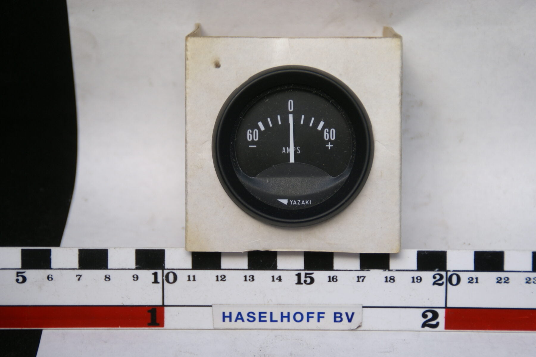 YAZAKI amperemeter met glas NOS in doos 160411-3963-0