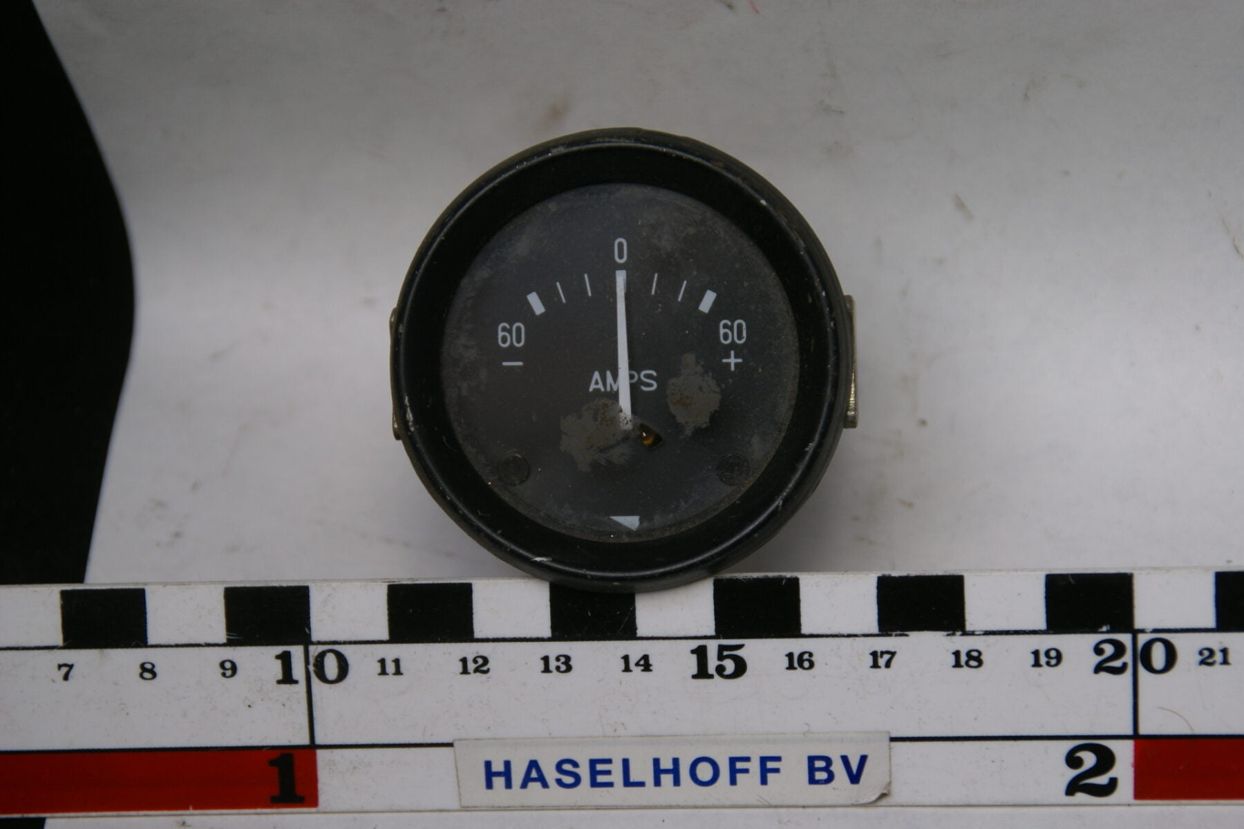 amperemeter met glas en zwarte rand 160413-4039-0