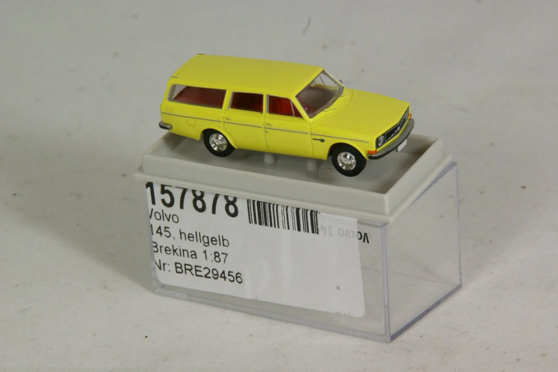 DSC00747 miniatuur Volvo 145 geel 1op87 Brekina 157878 MB