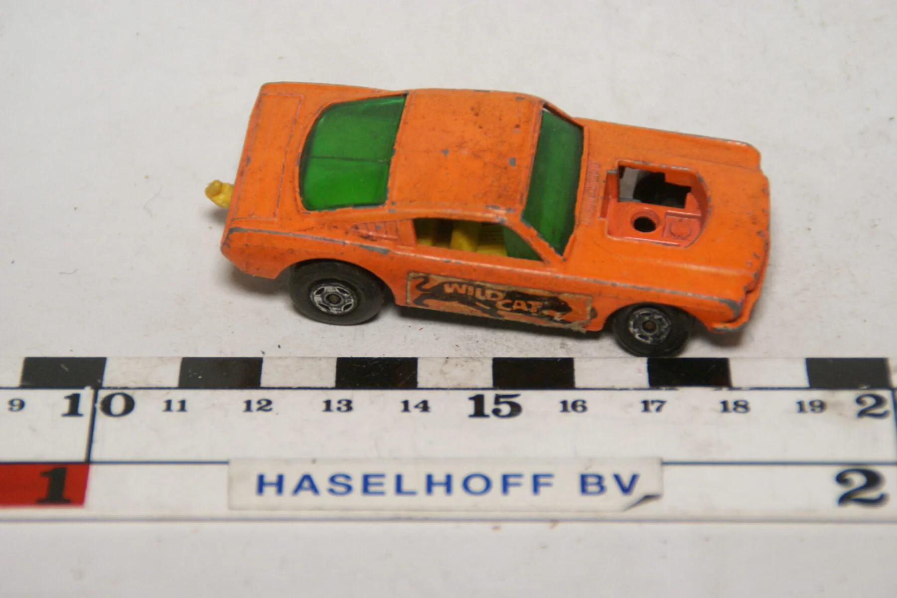 DSC07649 miniatuur Ford Mustang Wildcat oranje ca 1op72 Matchbox nr 8