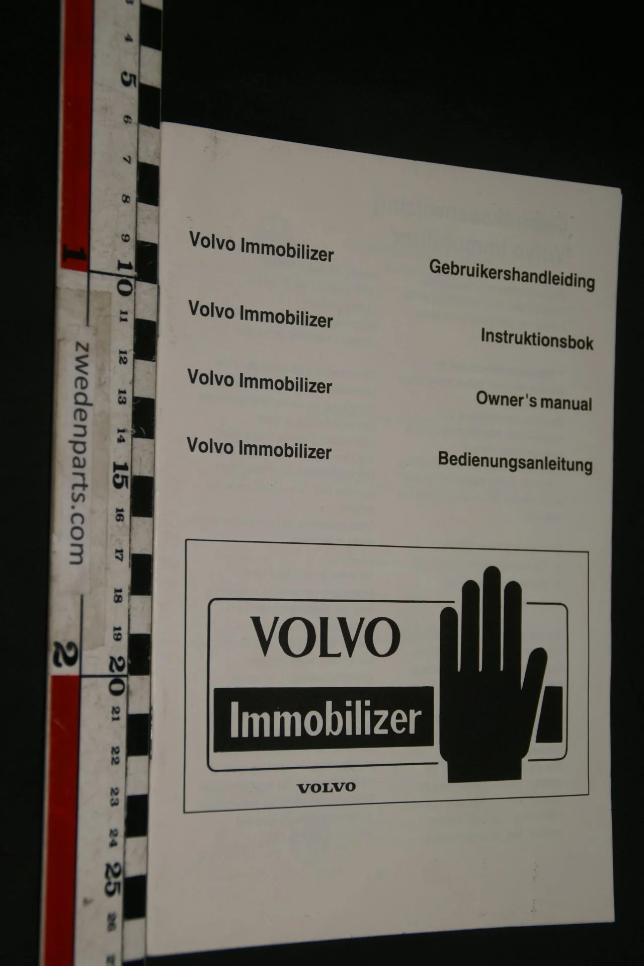 DSC02404 instructieboekje immobilizer Volvo 3497402