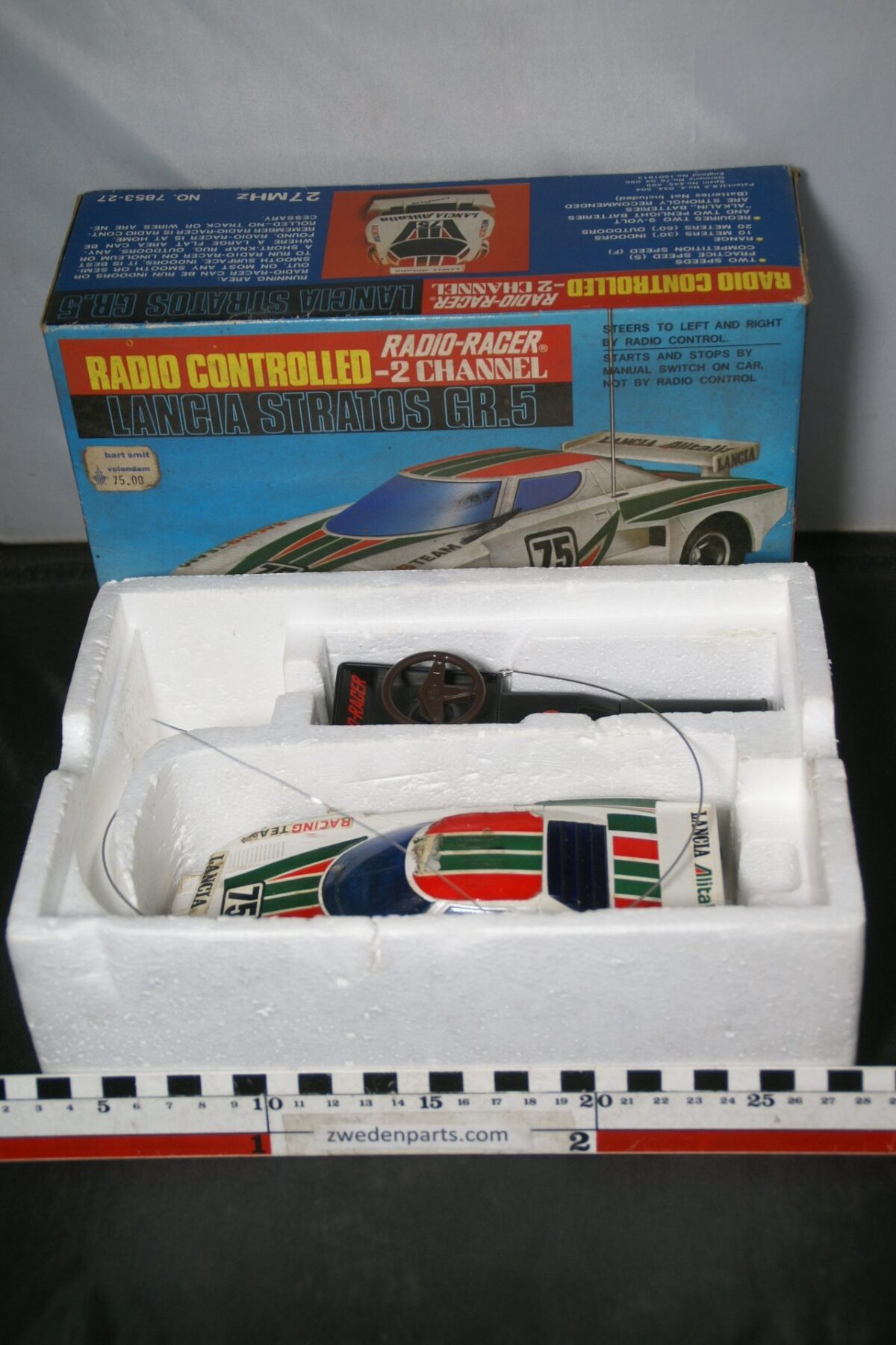 DSC05497 miniatuur Lancia Stratos Rally RC Radio Controlled ca 1op24 Mint nr 7853-27