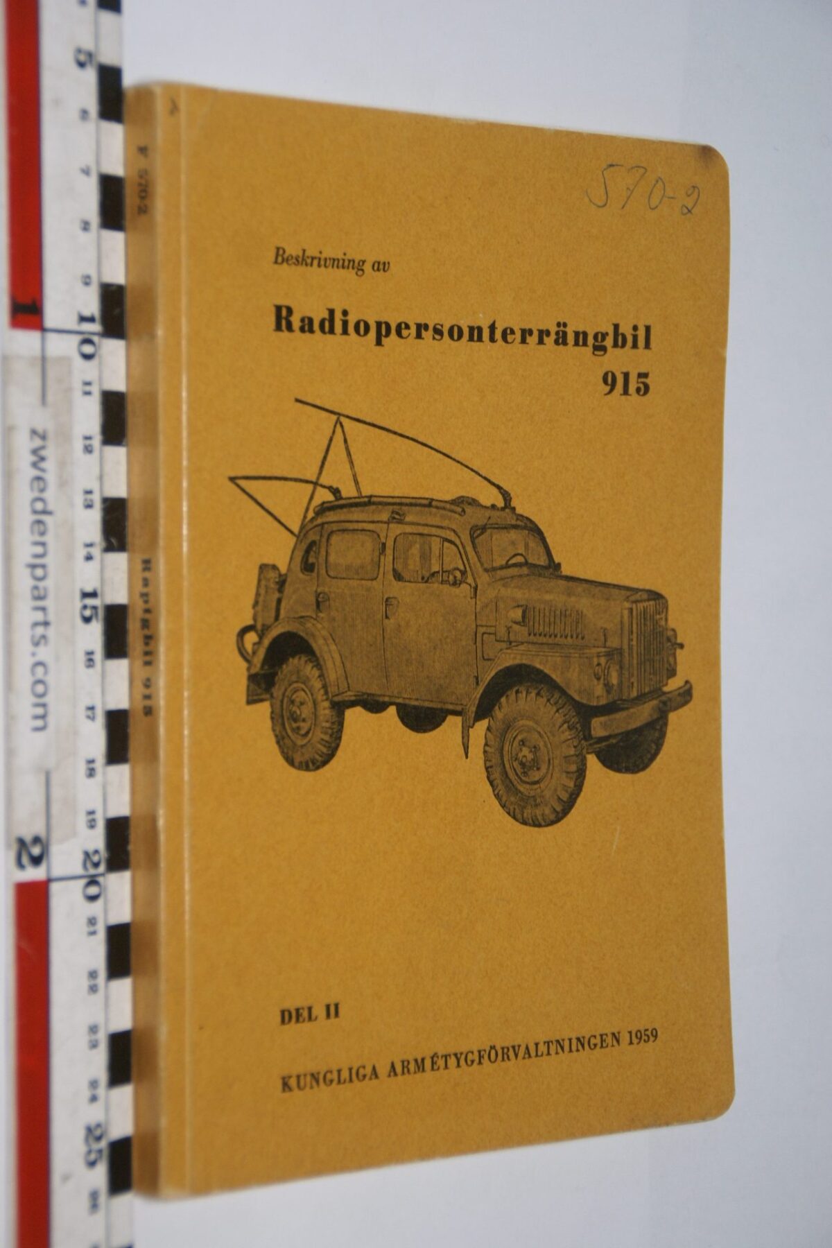 DSC07203 1959 origineel Volvo Radiopersonterrangbil 915 del 2 instruktionsbok 1 van 3.000 Svenskt SS 2078-1, 570-2
