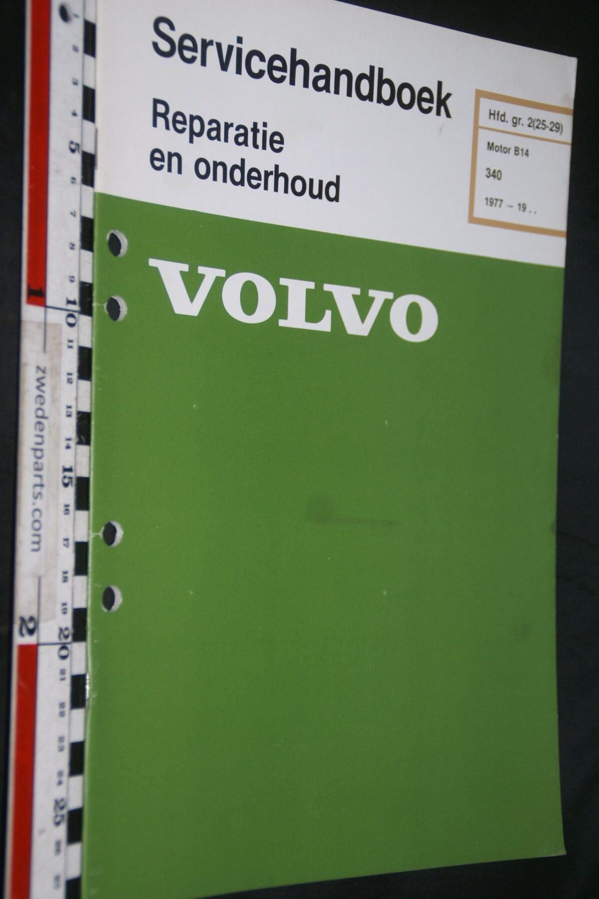 DSC07225 1979 origineel Volvo 340 servicehandboek  2(25-29) motor B14 1 van 800 TP 35005-1