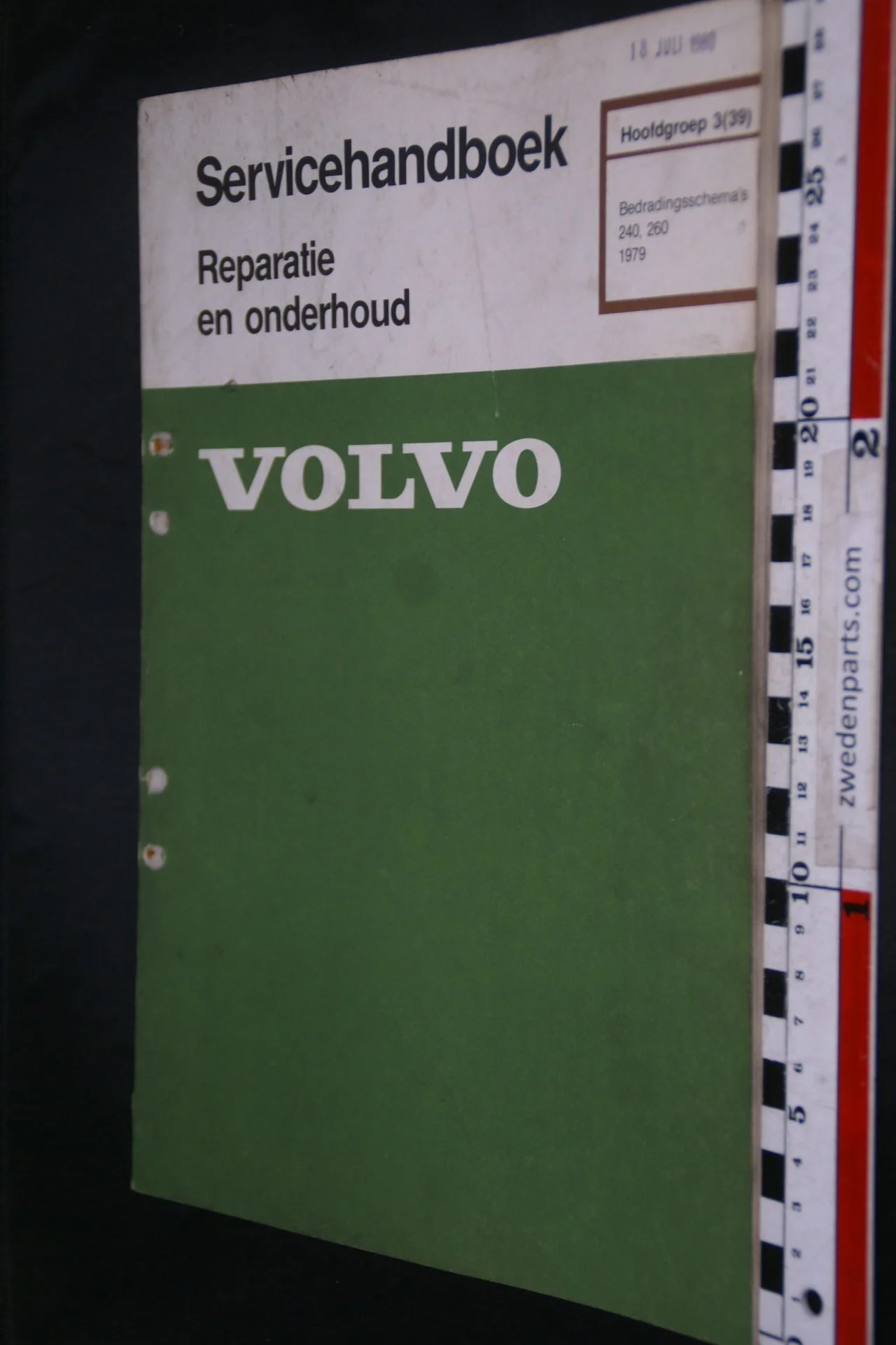 DSC08451 1980 origineel Volvo 240, 260 servicehandboek  3 (39) bedradingsschema 1 van 800 TP 30202-1