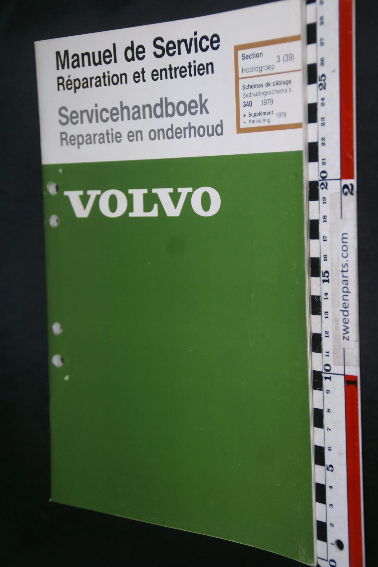 DSC08559 1979 origineel Volvo 340 servicehandboek  3 (39) bedrading 1 van 2.000 TP 35001-1, Francais, Nederlands