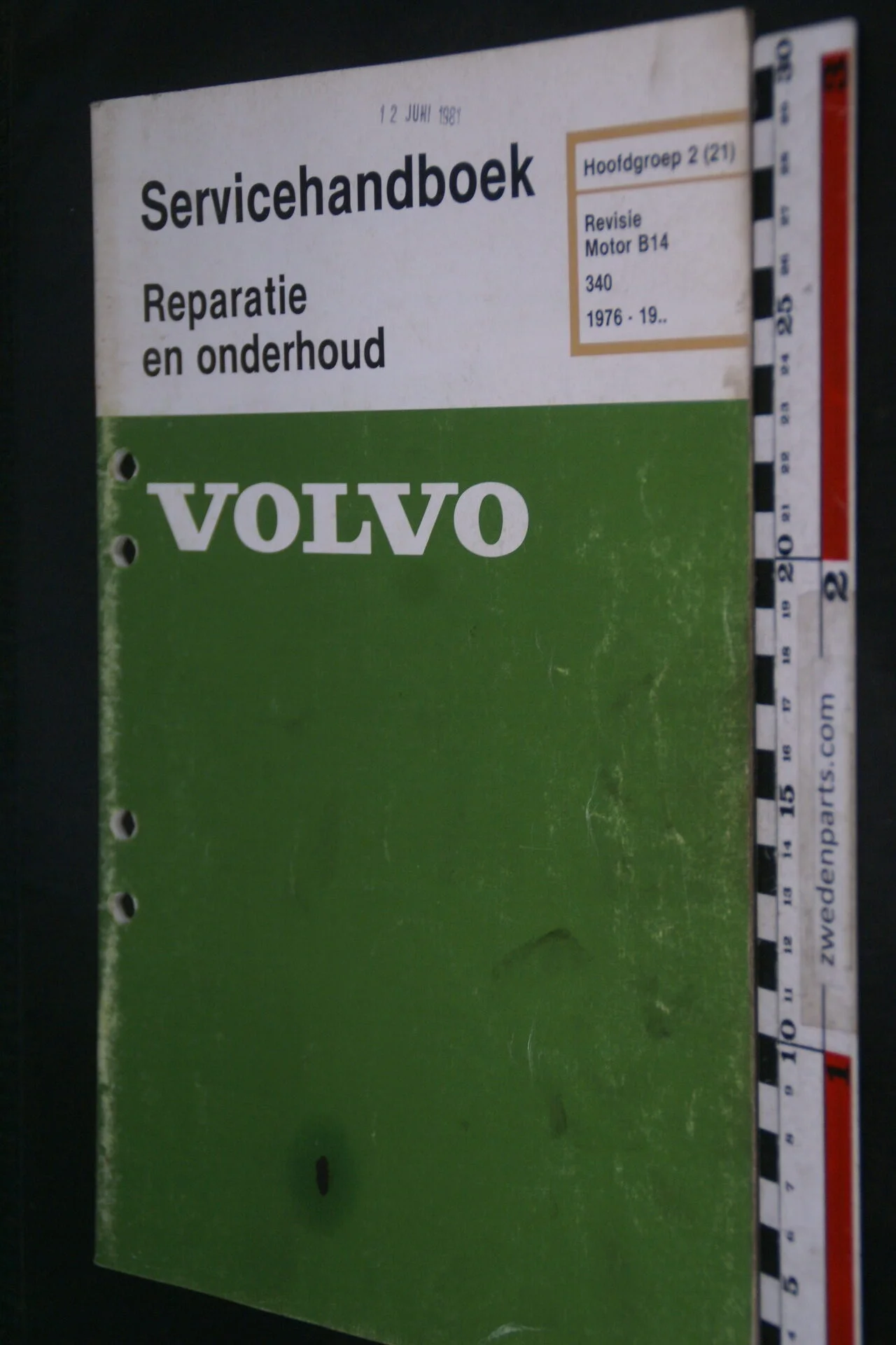 DSC09028 1981 origineel  Volvo 340 servicehandboek motor B14 (21)  1 van 1.000 nr TP 36067-1