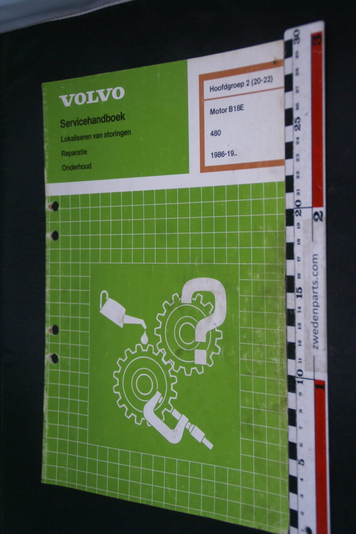 DSC09068 1992 origineel  Volvo 480 servicehandboek motor B18E 2 (20-22) 1 van 1.000 nr TP 35356-1