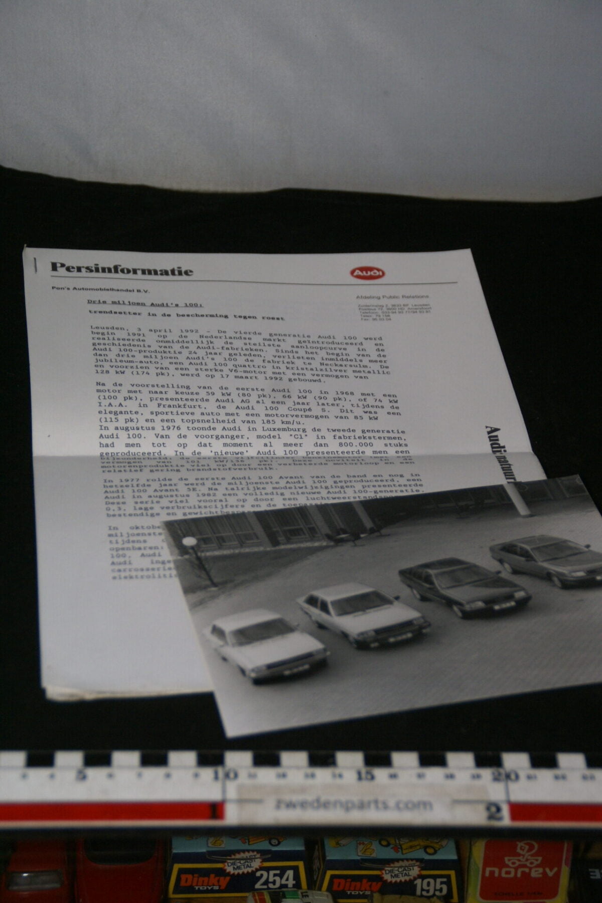 DSC01269 ca 1992 originele persbericht Audi 100-d1a93c3f