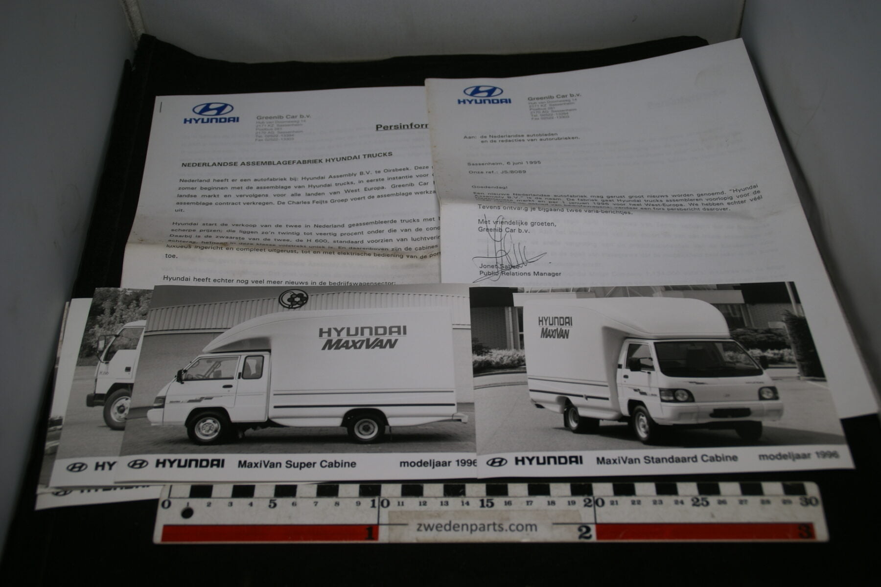 DSC01324 ca 1996 originele persbericht Hyundai bestel-9014853f