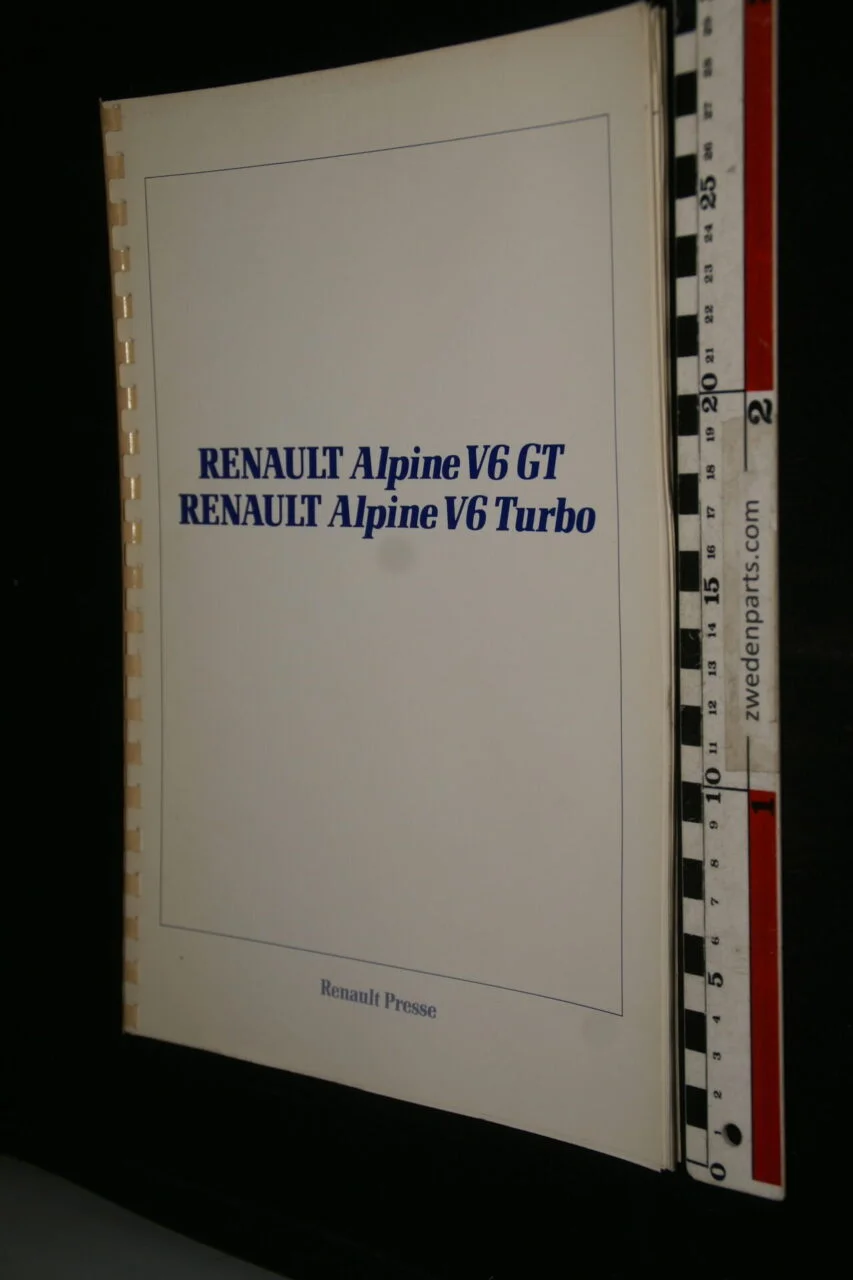 DSC00003 1990 originele persmap Renault Alpine V6GT en V6GT Turbo-d20f9a5f