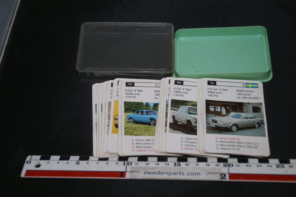 DSC02272 ca. 1978 origineel autokwartetspel luxeautos met Volvo 264-bf0316a5
