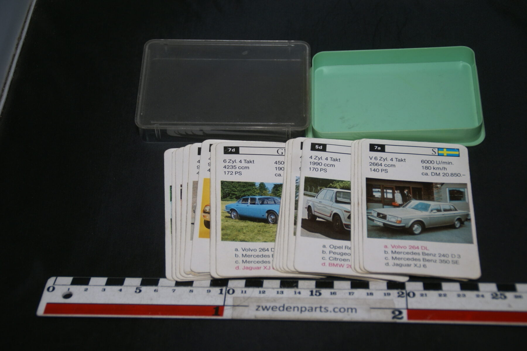 DSC02272 ca. 1978 origineel autokwartetspel luxeautos met Volvo 264-bf0316a5