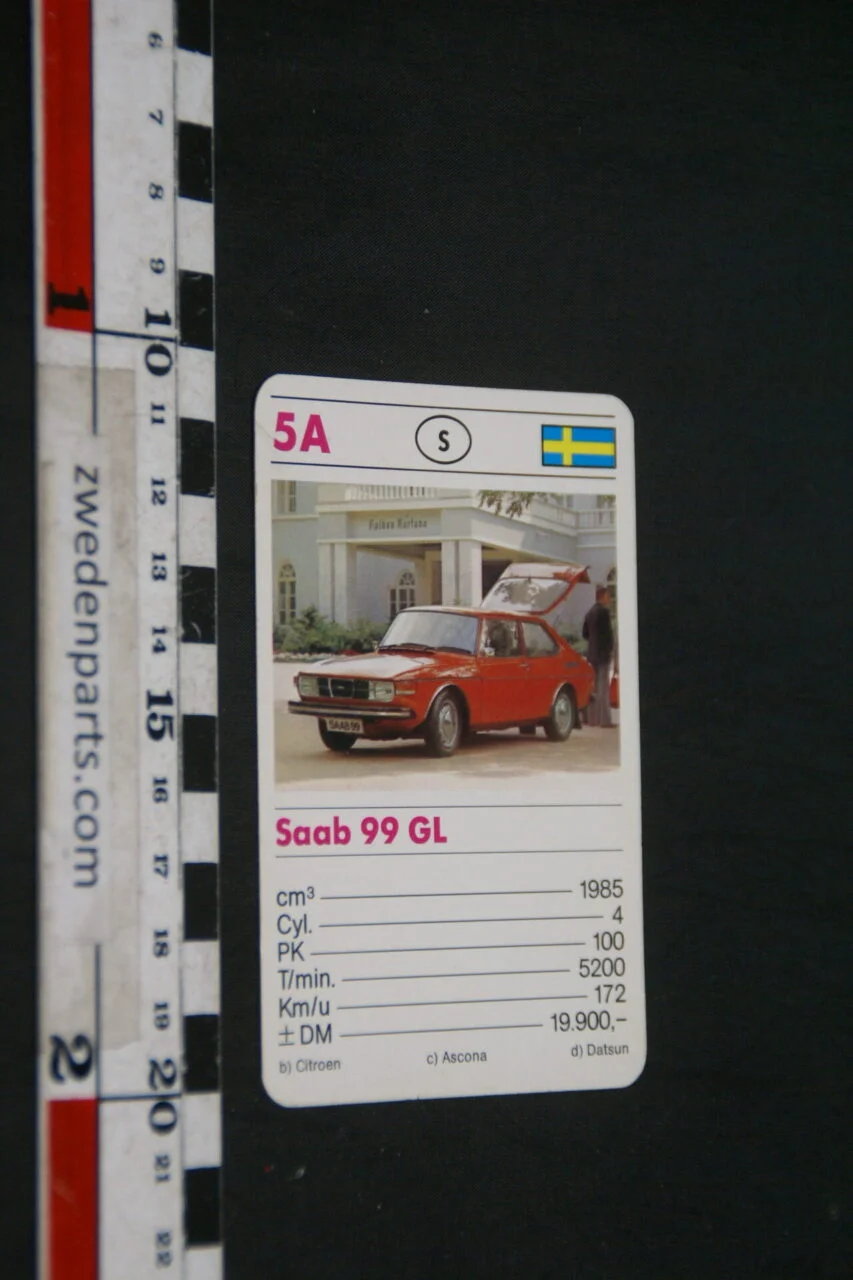 DSC02304 ca. 1965 origineel autokwartetkaart SAAB 99GL-35e1e40d