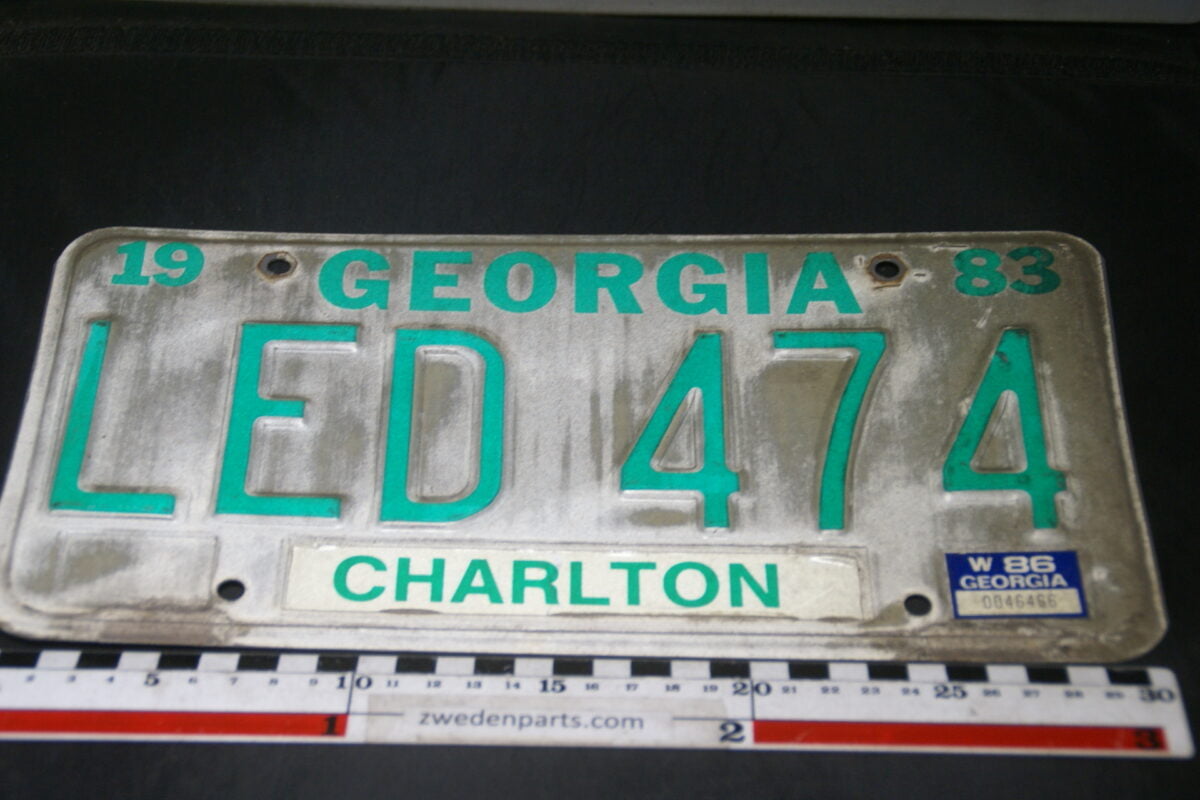 DSC03701 1983 originele USA nummerplaat Georgia Charlton-b117ef02