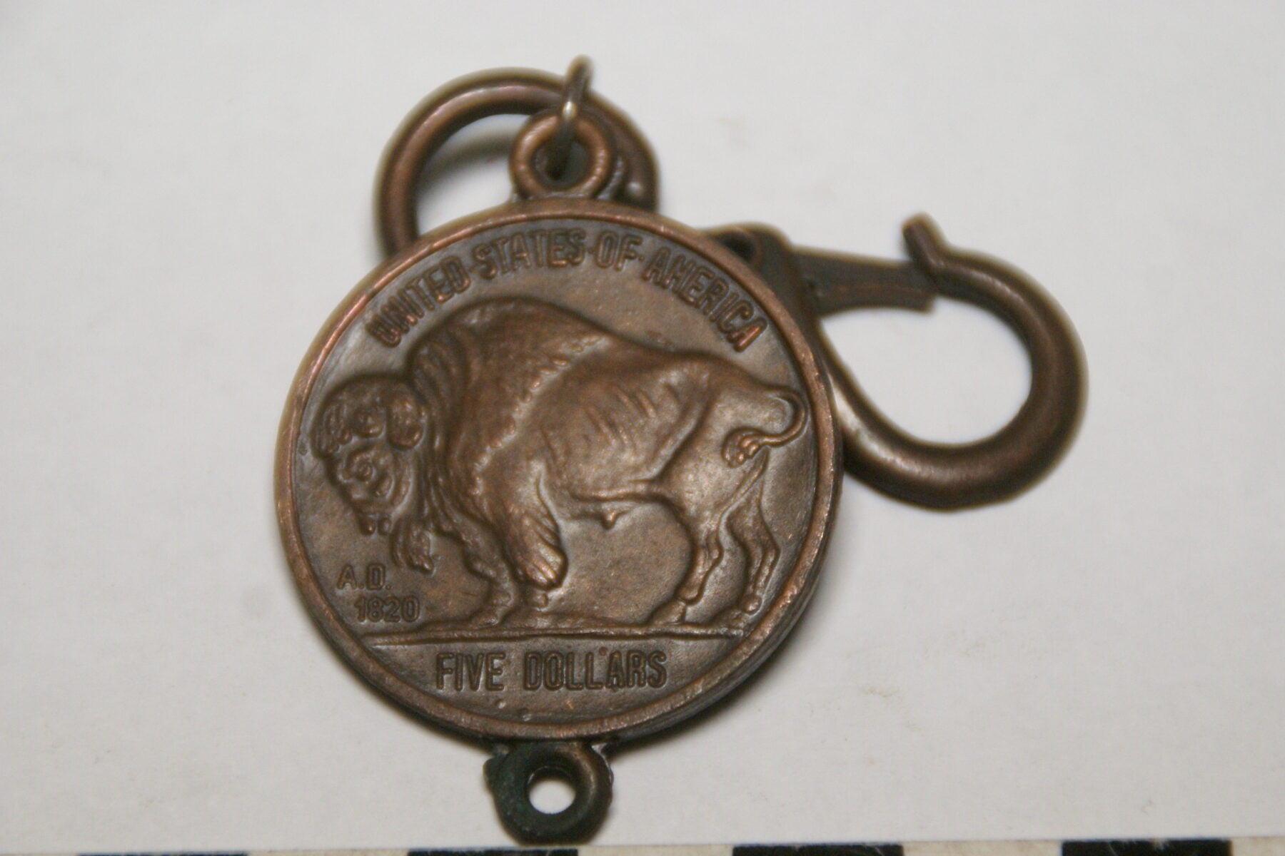 DSC02102 ca. 90er jaren originele sleutelhanger USA bison-8922599a