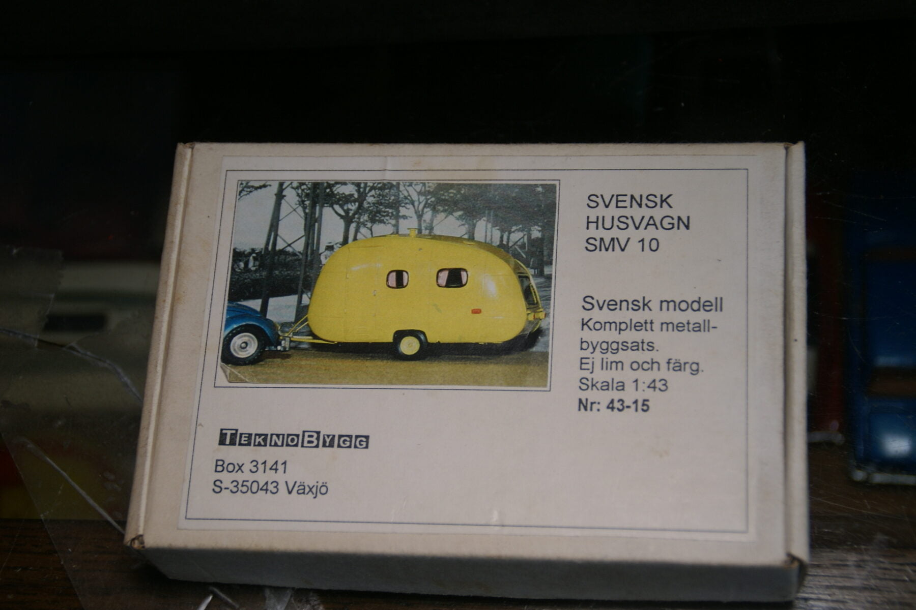 DSC06415 50er jaren metalen caravan SMV 10 1op43 TeknoBygg Zweden nr 43-15 MB-e721e1e9