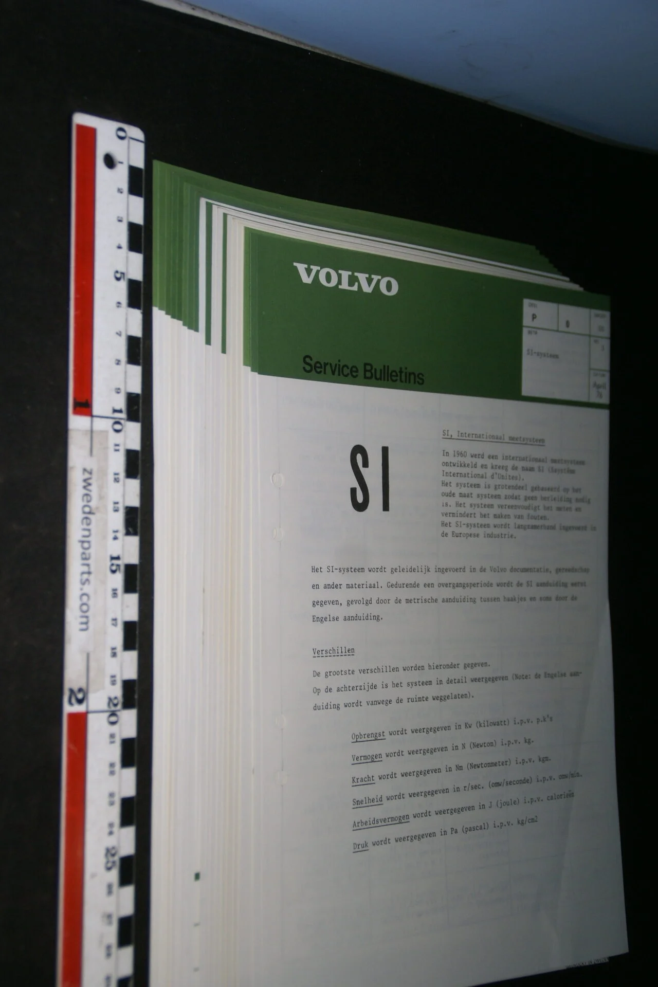 DSC07654 1976 origineel Volvo werkplaatsboek servicebulletin SI-d84d2029