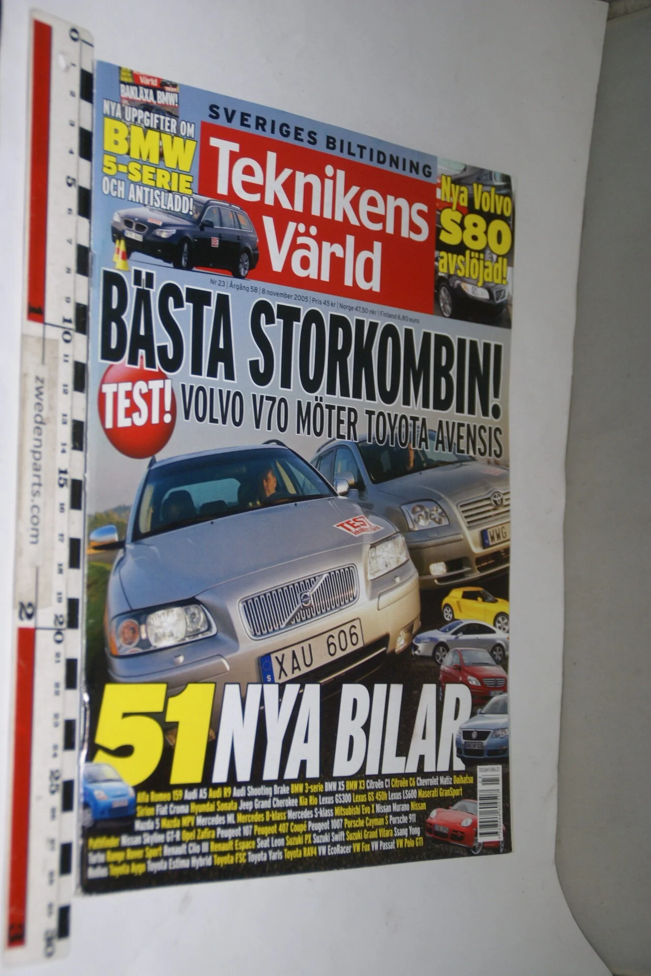 DSC08069 tijdschrift Teknikens Värld met nieuwe Volvo S80 8 november 2005, Svenska-2359e6ed