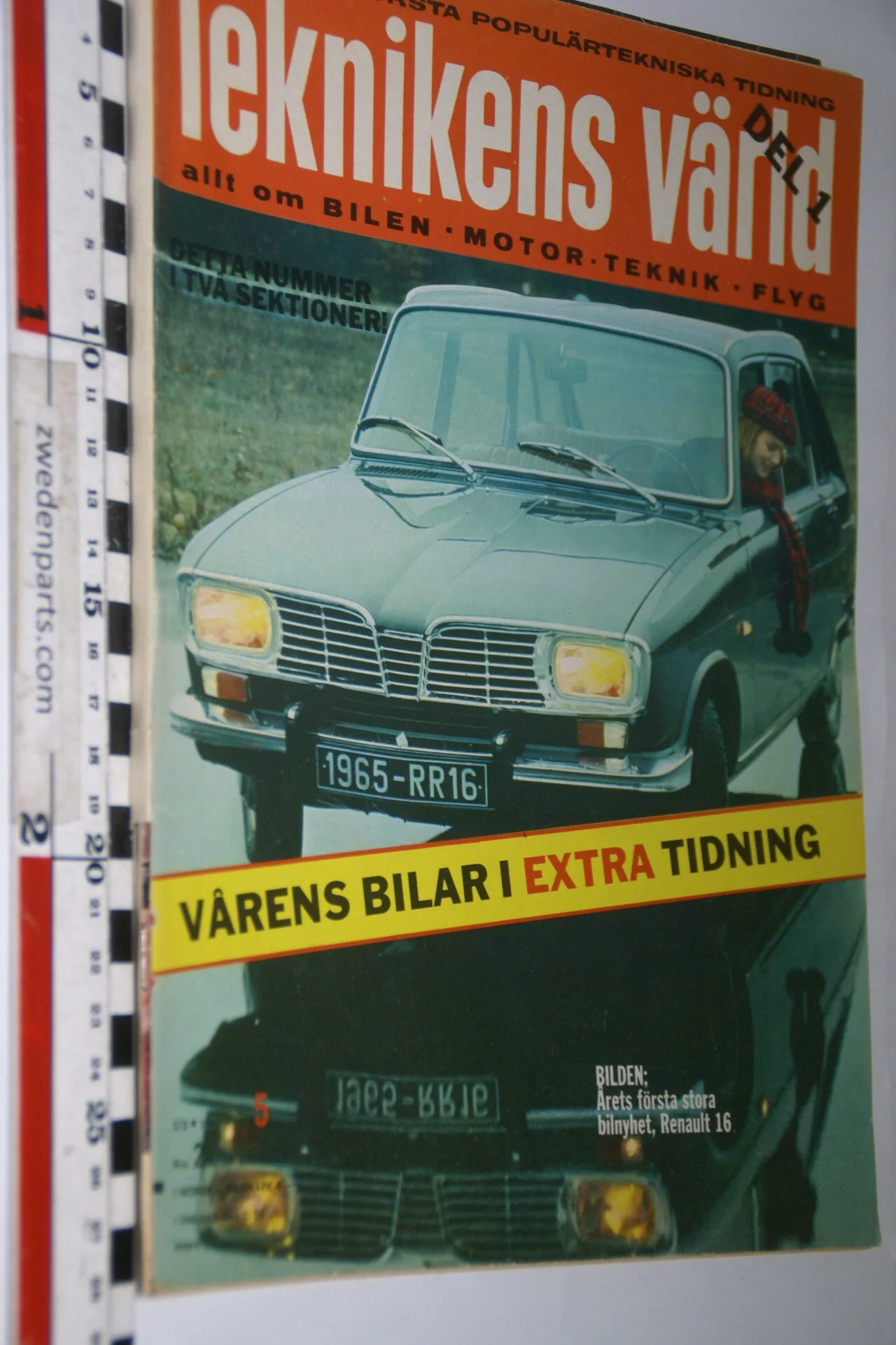 DSC08360 1965 tijdschrift Teknikens Värld met Ferrari nr 5, Svenska-e0bcea1a