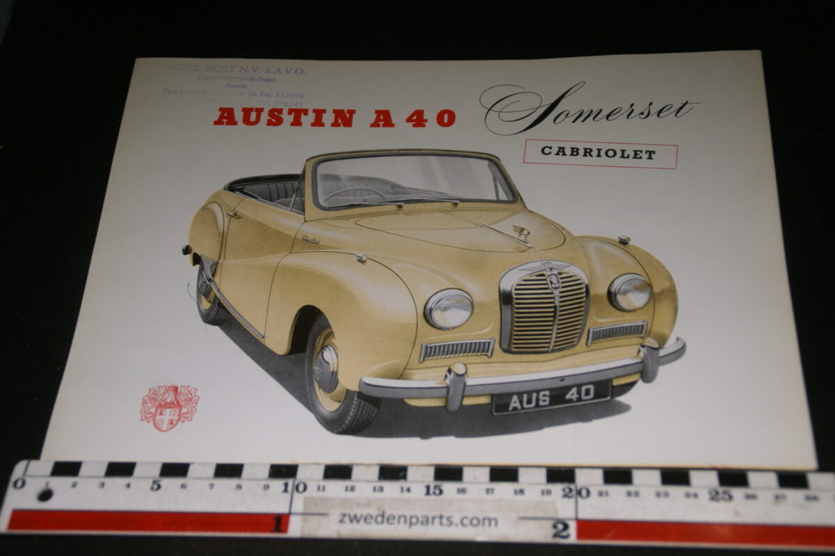DSC08545 ca 1950 originele brochure Austin A40 Somerset Cabriolet nr 929, Deutsch-79931180