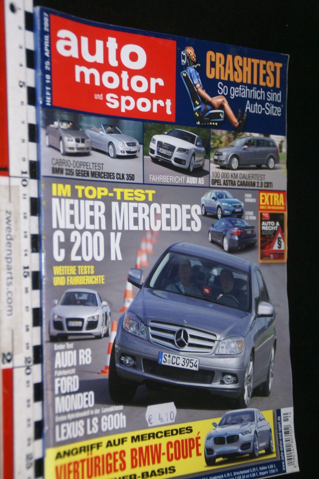 DSC09880 2007 april tijdschrift Auto Motor en Sport, Deutsch  Mercedes C200 Opel GTC-a2622f4b