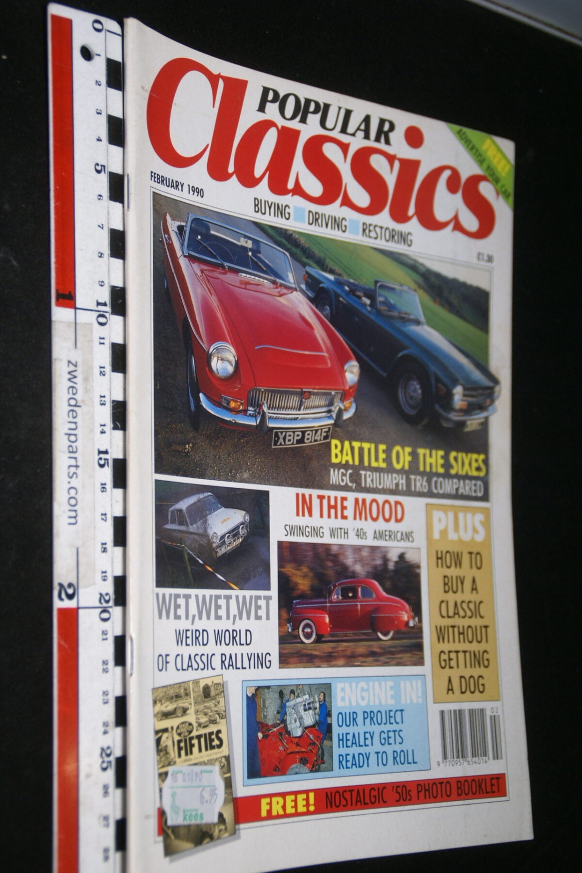 DSC09915 1990 februari tijdschrift Popular Classics English Jaguar XK Healy Singer Gazelle MGC-0e72a7ee
