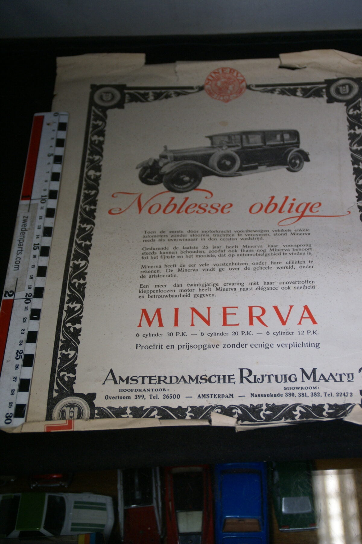 DSC00960 5 januari 1928 originele reclame Minerva 6 cylinder 30 PK-62132074