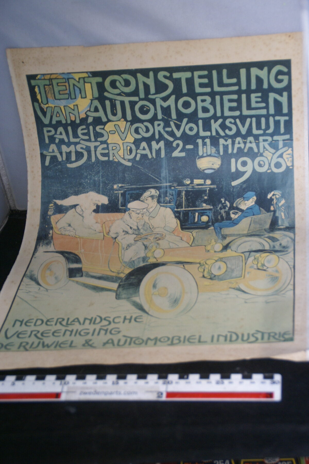 DSC01406 1906 originele poster tentoonstelling voor automobielen-d7d85adf