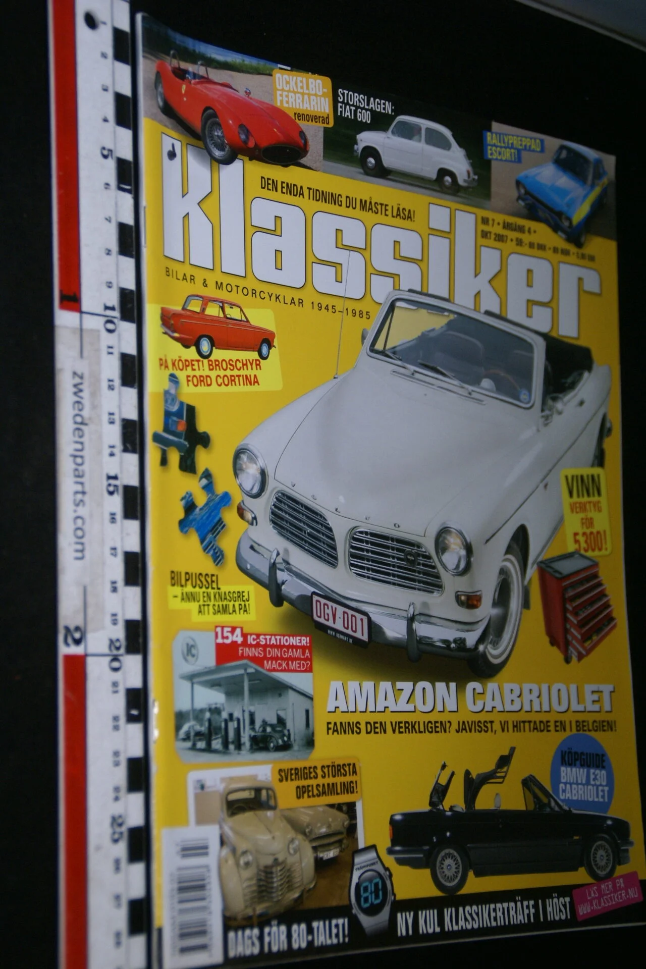 DSC00753 oktober 2007 tijdschrift Klassiker met Volvo Amazon cabriolet, Daf 66, Cadillac, Fiat, Svenska-8ed3540c