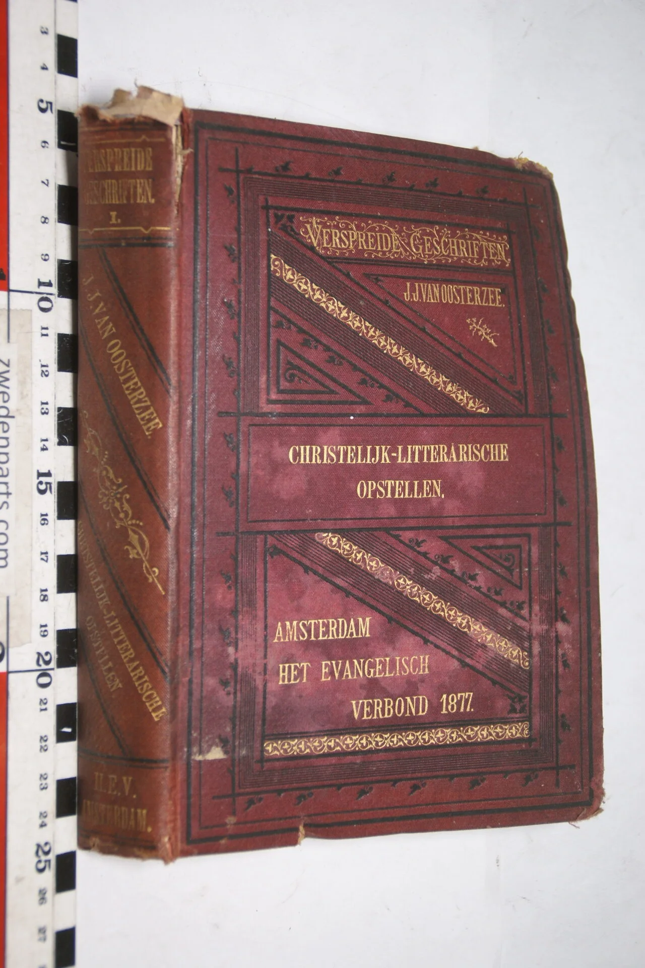 DSC02591 1877 boek christelijk litterarische opstellen auteur J.J. van Oosterzee-2119acdd