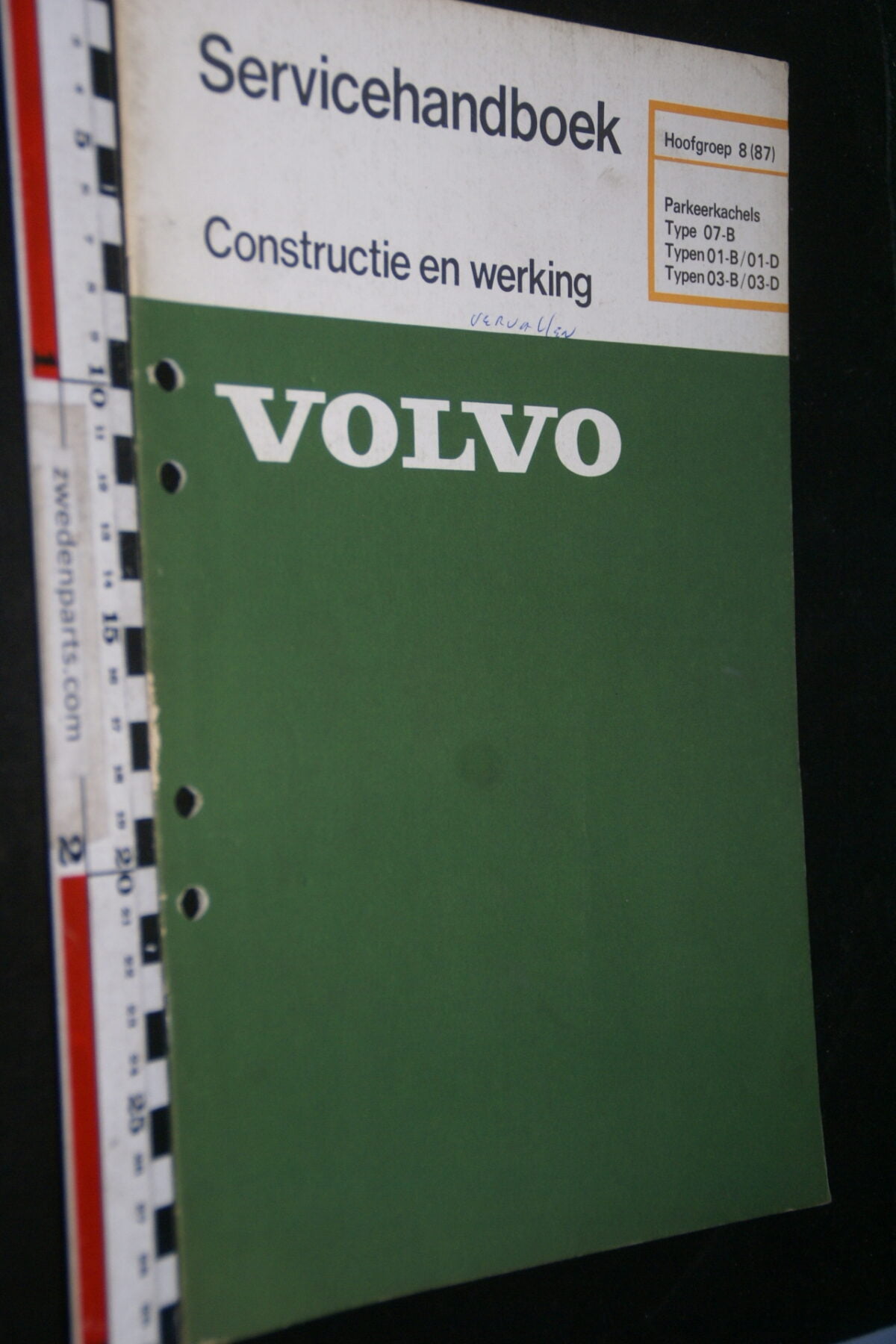 DSC02828 1980 origineel werkplaatsboek 8(87) Volvo parkeerkachel, 1 van 800, nr TP 30211-1-ca774c45