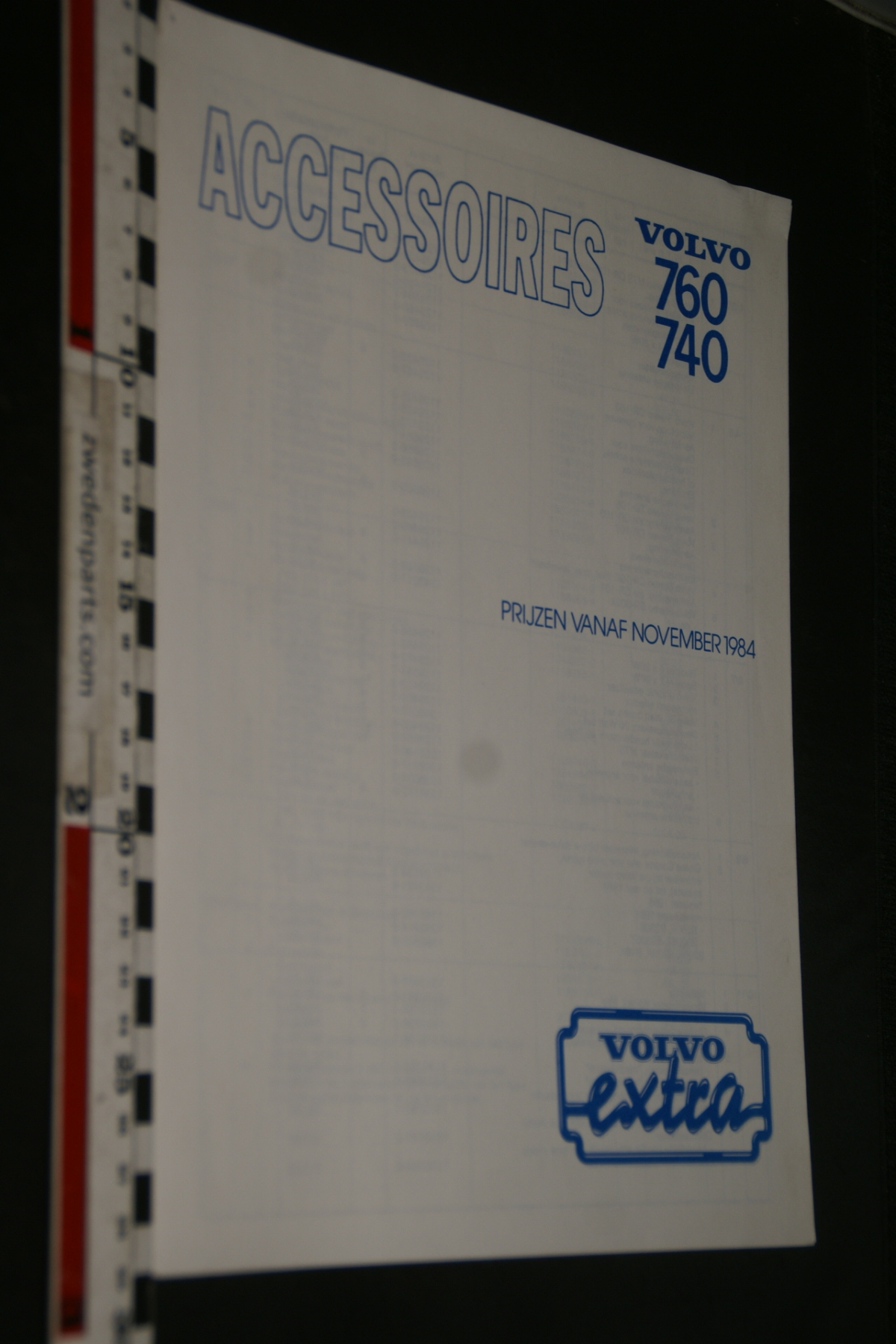 DSC08107 1984 brochure origineel prijslijst Volvo 740 760