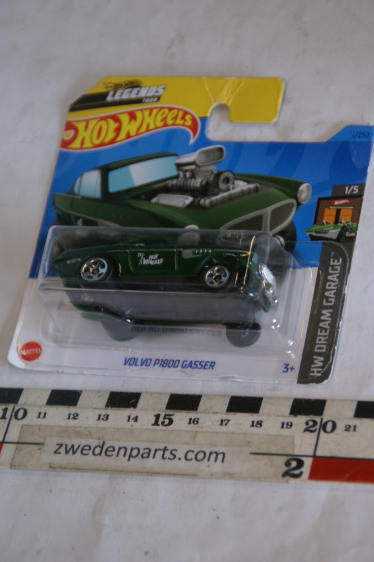 DSC05841 miniatuur Volvo 1800 Gasser groen Hotwheels nr 7429905785 MB