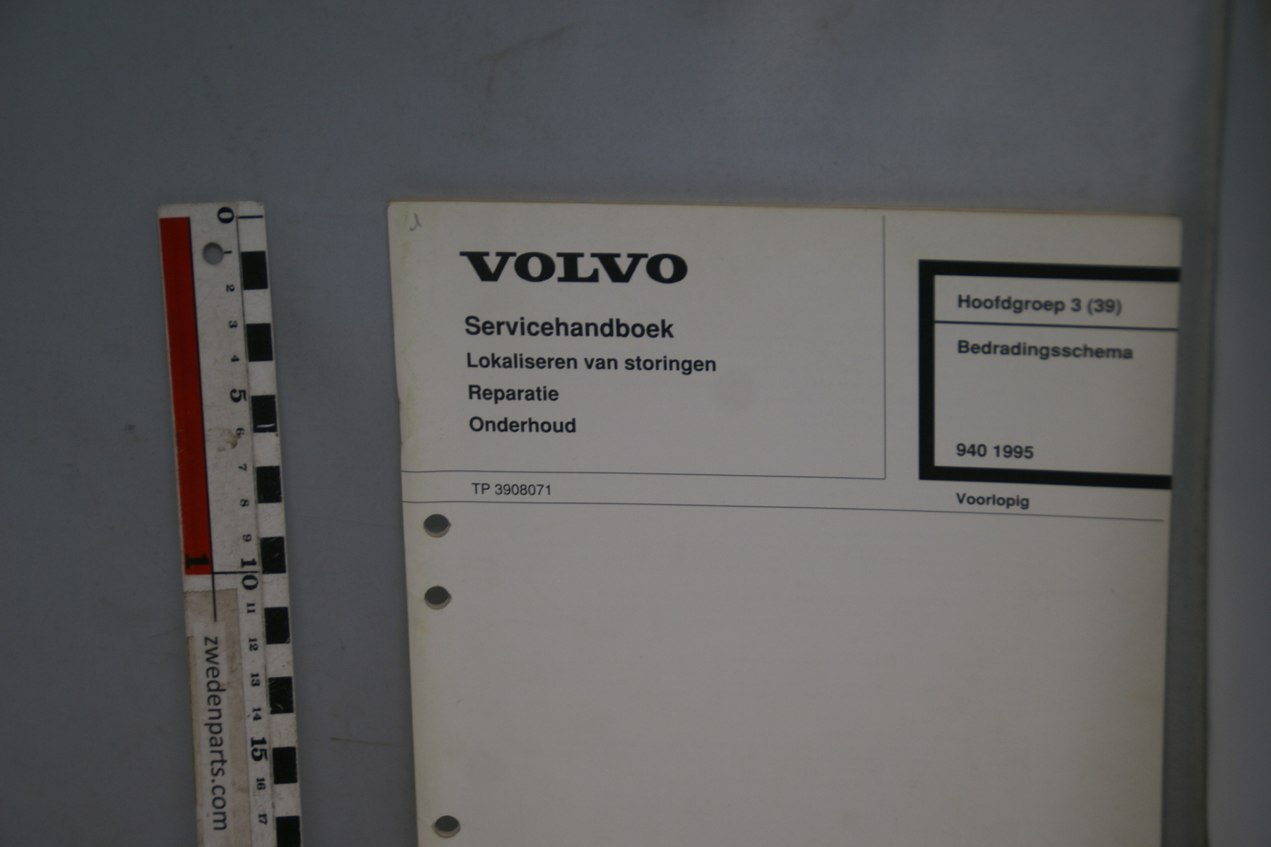 DSC06165 1994 servicehandboek bedradingsschema 3(39), origineel Volvo 940,  1 van 450 nr TP39080