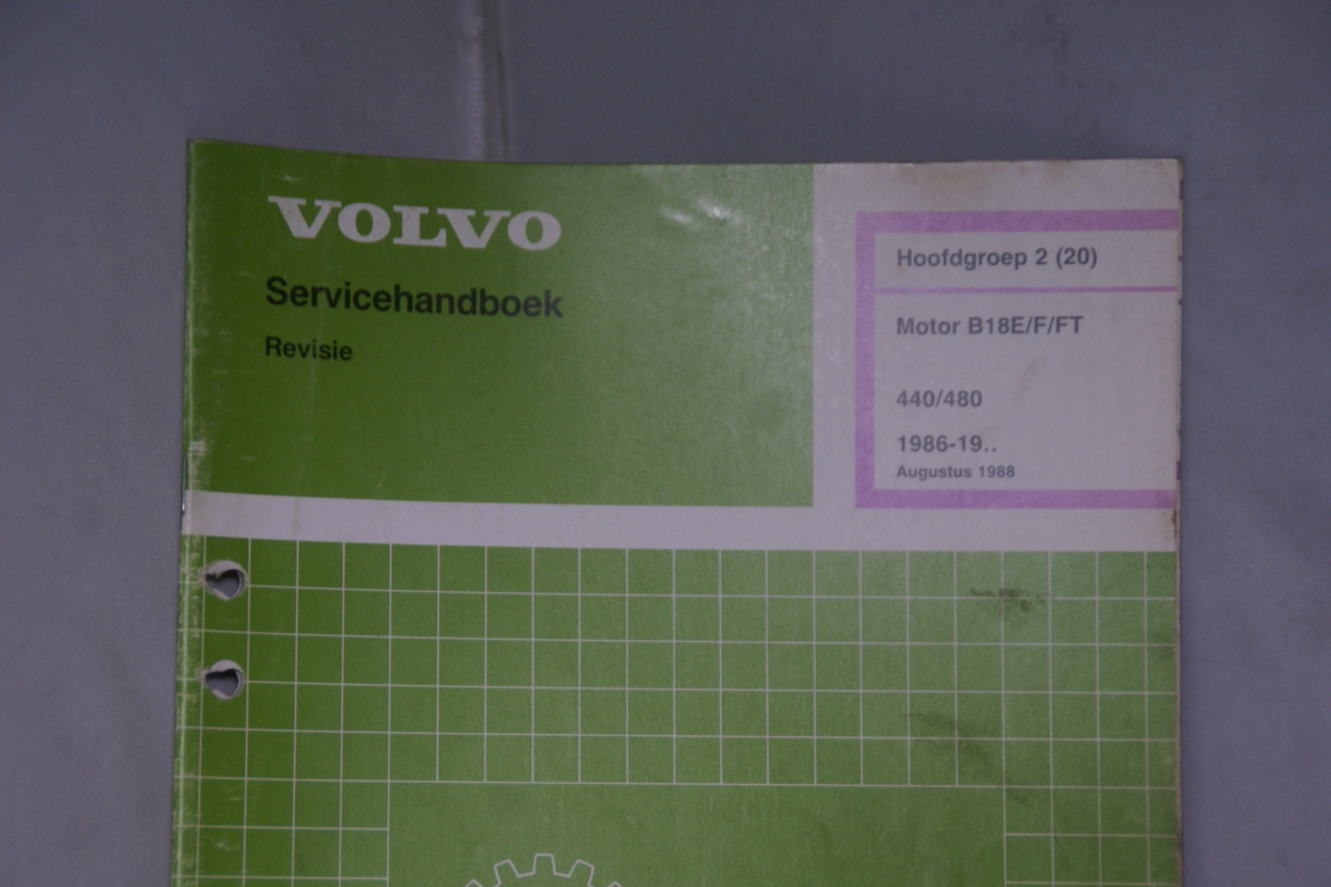 DSC06573 servicehandboek motor B18E F Ft 2 20 1 van 1.000 origineel Volvo 480 artnr. TP35461 30