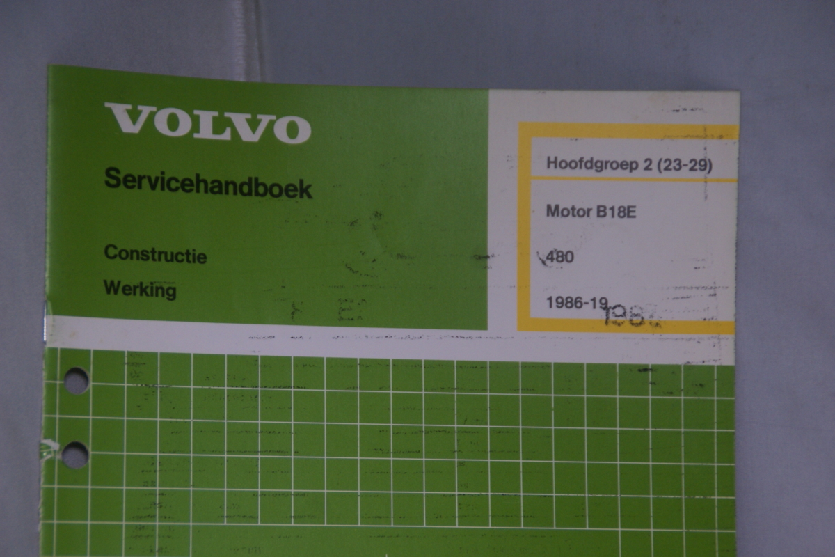 DSC06575 servicehandboek motor B18E  2 23-29 origineel Volvo 480 artnr. TP35307 30