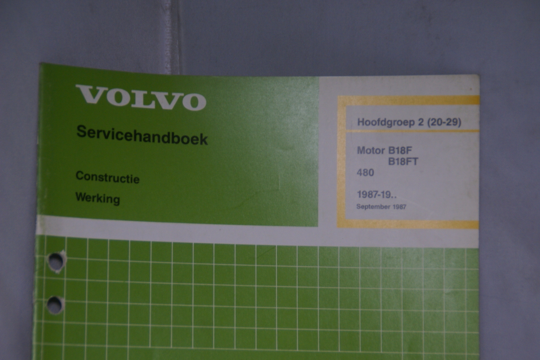 DSC06581 servicehandboek motor B18F T  2 20-29 origineel Volvo 480 artnr. TP35440 30