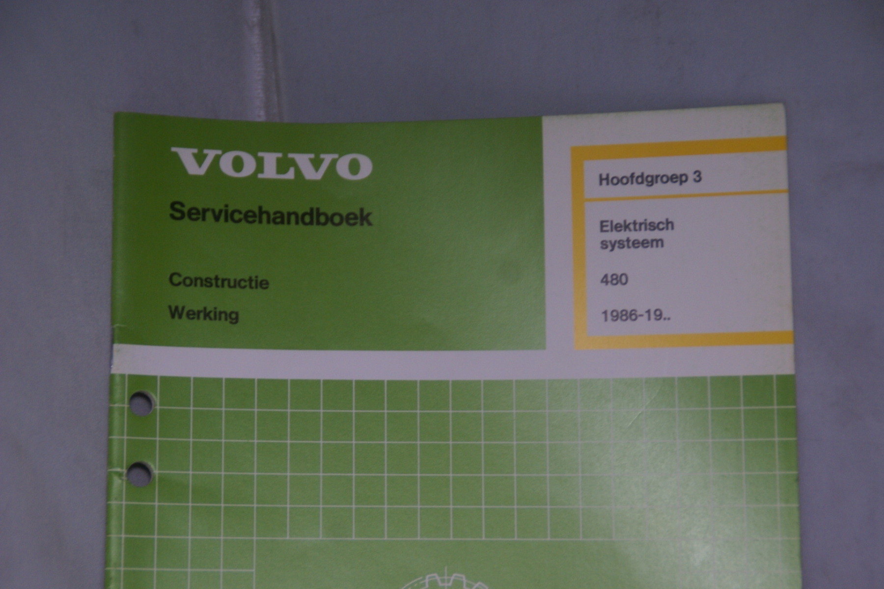 DSC06594 servicehandboek electra 3 origineel Volvo 480 artnr. TP35314 30