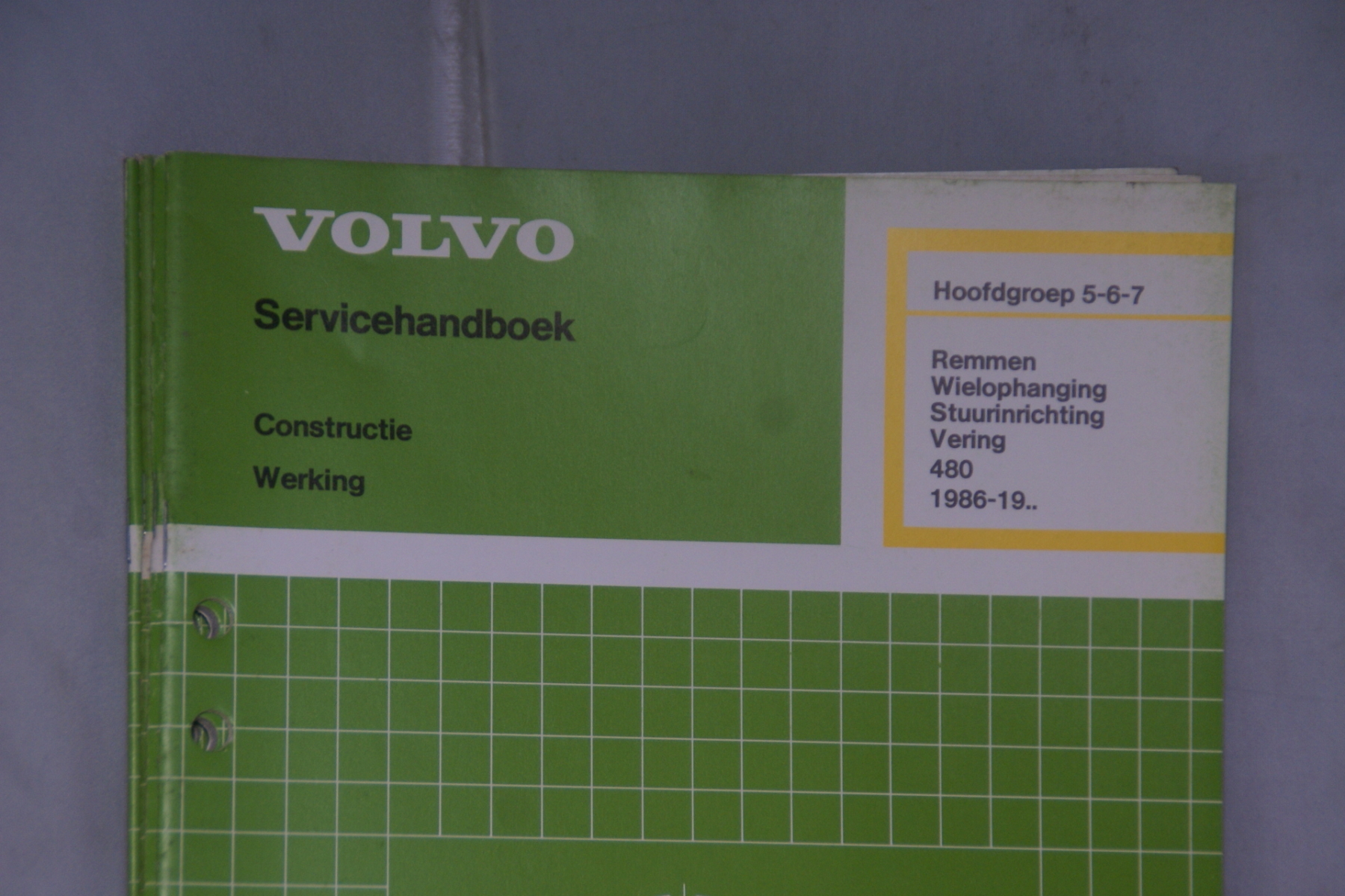 DSC06630 1987 servicehandboek  5 50-59 remmen origineel Volvo 480 artnr. TP35328 20